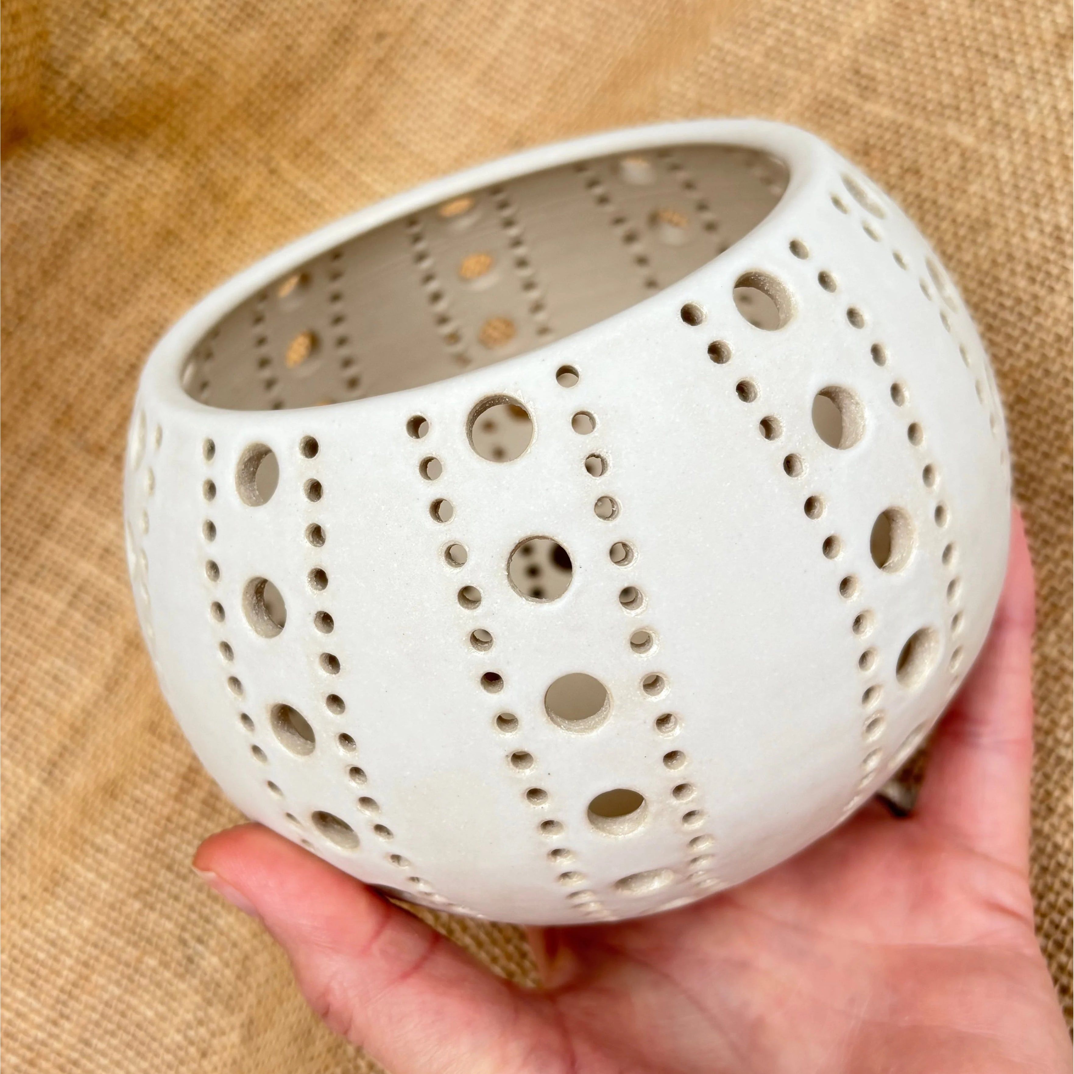 Stoneware Matt Glazed Tealight Holder