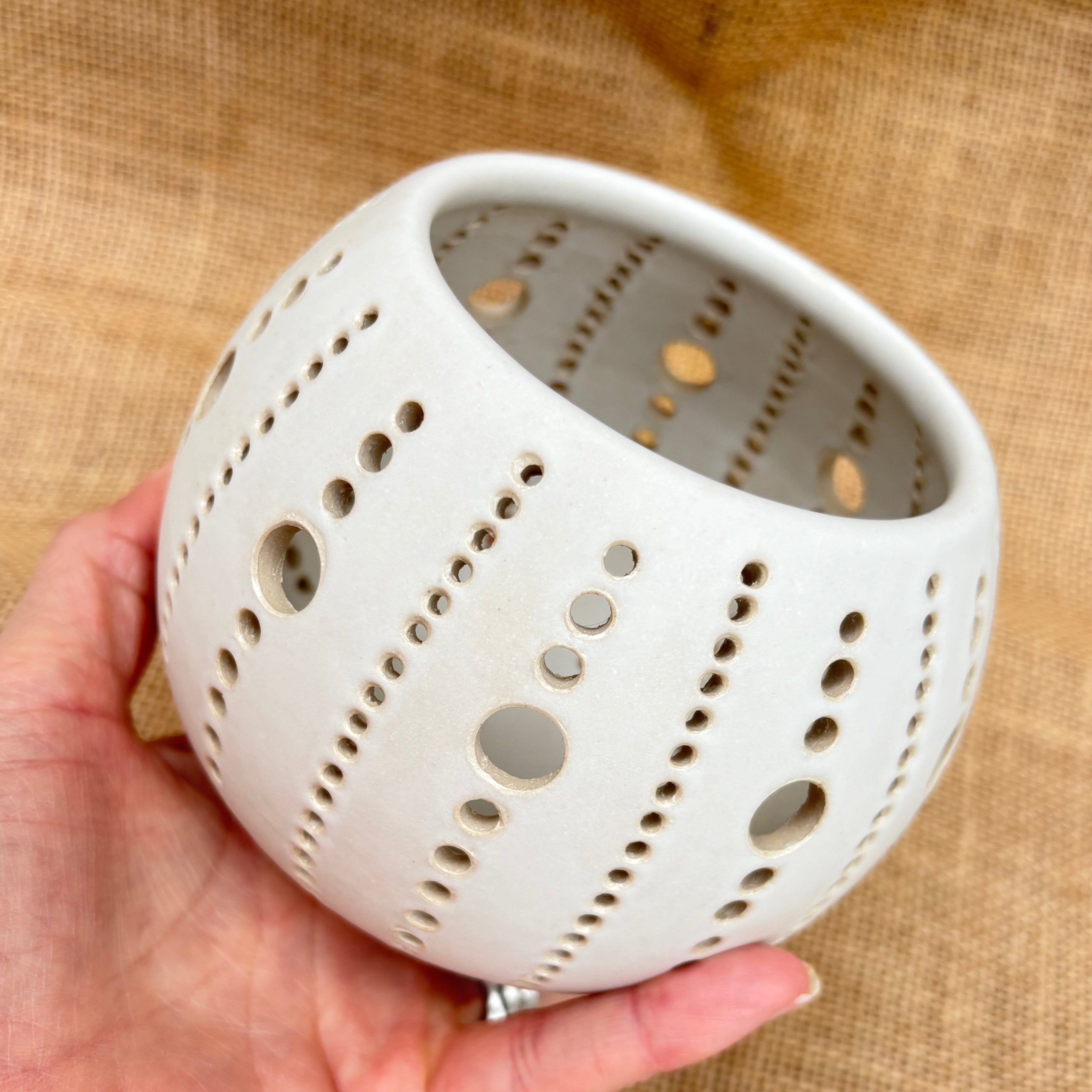 Stoneware Matt Glazed Tealight Holder