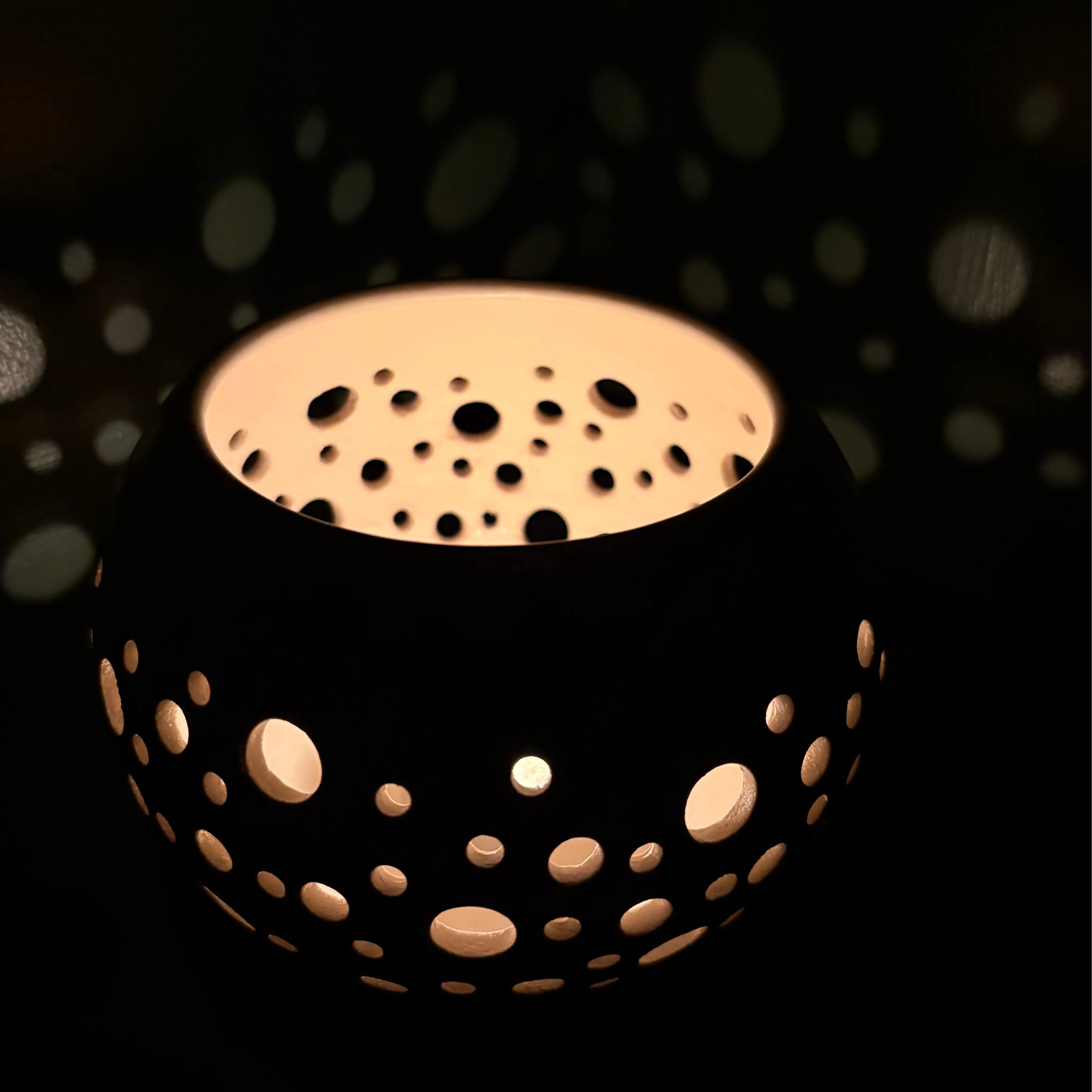Stoneware Matt and Magma Glazed Tealight holder