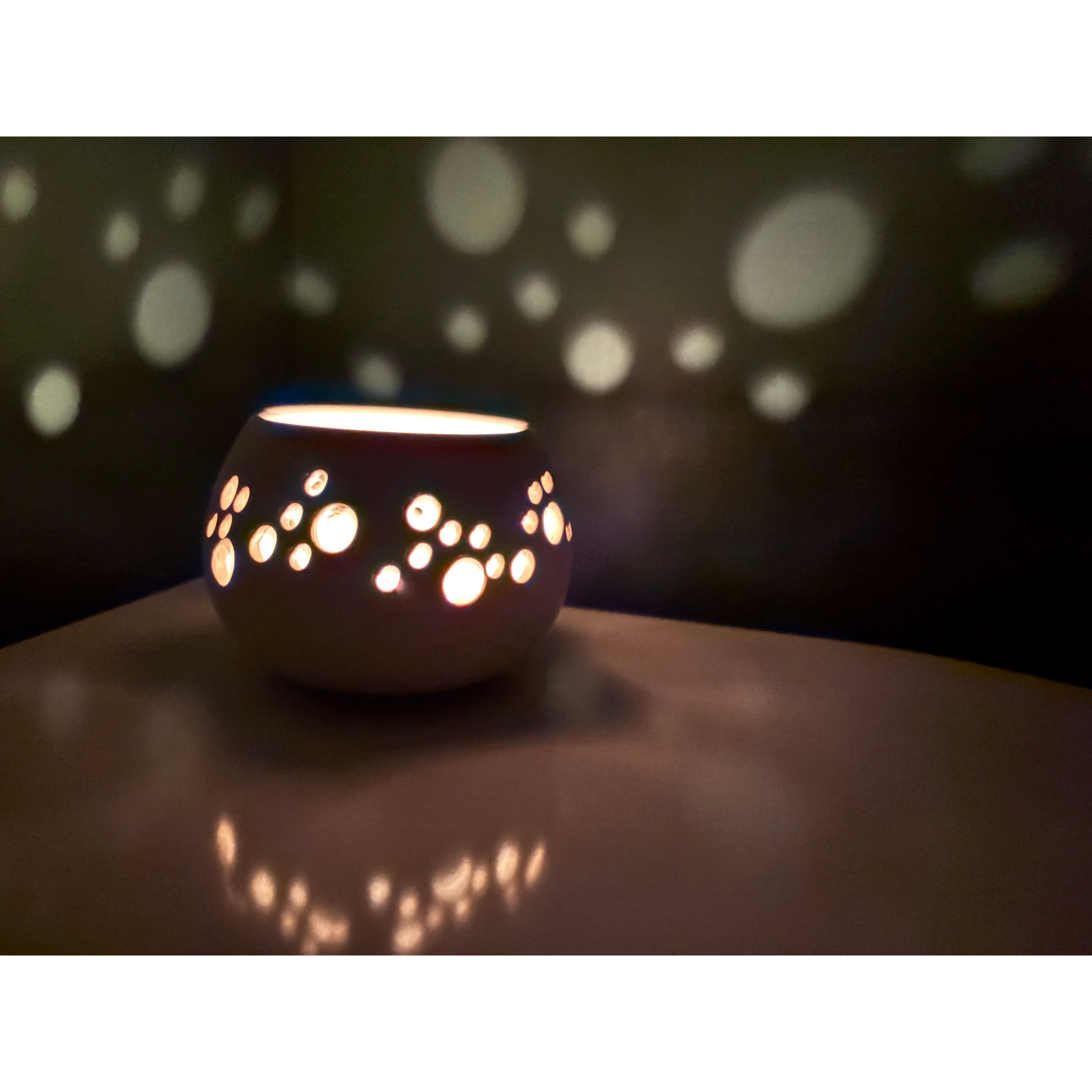Stoneware Matt Glazed Tea-light Holder